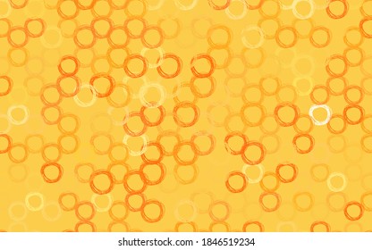 Light Yellow vector template with circles. Beautiful colored illustration with blurred circles in nature style. Pattern for futuristic ad, booklets.