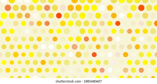 Light yellow vector template with circles. Colorful illustration with gradient dots in nature style. Design for posters, banners.