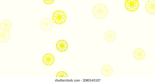 Light Yellow vector template with circles. Abstract illustration with colorful spots in nature style. Design for your commercials.