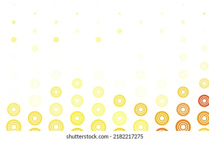 Light Yellow vector template with circles. Modern abstract illustration with colorful water drops. Design for poster, banner of websites.