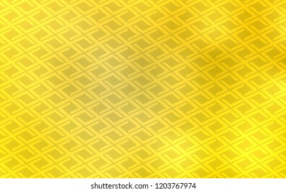 Light Yellow vector template with crystals, rectangles. Glitter abstract illustration with rectangular shapes. Pattern can be used for websites.