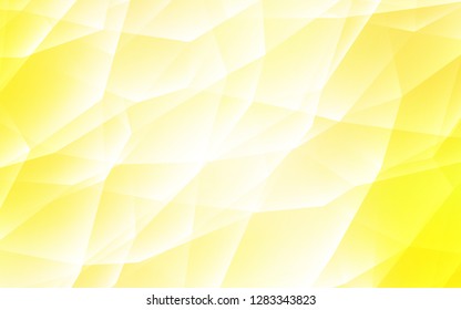 Light Yellow vector template with crystals, triangles. Abstract gradient illustration with triangles. Pattern for booklets, leaflets