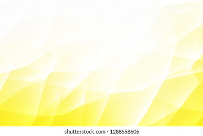 Light Yellow vector template with crystals, triangles. Illustration with set of colorful triangles. Smart design for your adverts.
