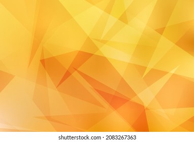 Light Yellow vector template with crystals, triangles. Modern abstract illustration with colorful triangles. Elegant design for wallpapers.