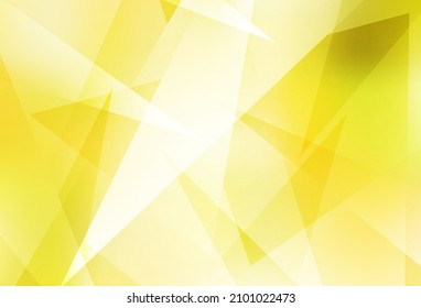 Light Yellow vector template with crystals, triangles. Decorative design in abstract style with triangles. Modern design for your business card.