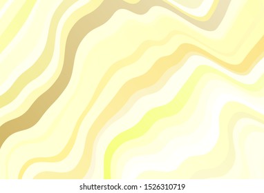 Light Yellow vector template with curved lines. A sample with colorful lines, shapes. Pattern for your business design.