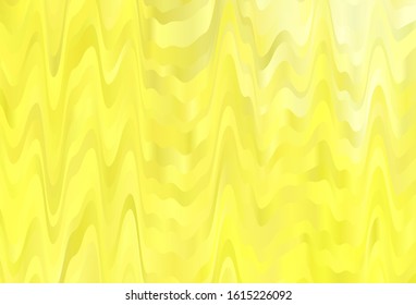 Light Yellow vector template with curved lines. Brand new colorful illustration in simple style. Colorful wave pattern for your design.