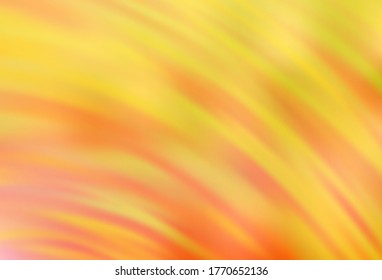 Light Yellow vector template with curved lines. A circumflex abstract illustration with gradient. A new texture for your  ad, booklets, leaflets.
