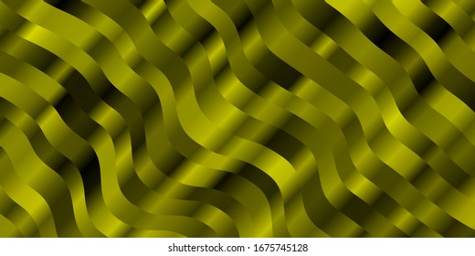 Light Yellow vector template with curves. Brand new colorful illustration with bent lines. Pattern for business booklets, leaflets