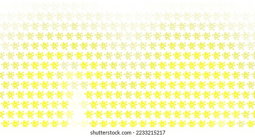 Light Yellow vector template with flu signs. Smart illustration with covid signs in decorative style. Simple design against epidemic information.