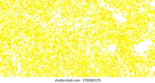 Light Yellow vector template with ice snowflakes. Colorful abstract illustration with snowflakes. Xmas design for business.