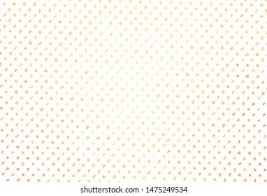 Light Yellow vector template with isolated letters. Colored alphabet signs with gradient on white background. Pattern for school, grammar websites.