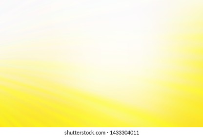 Light Yellow vector template with lines. A shining illustration, which consists of curved lines. Abstract style for your business design.
