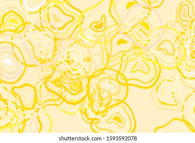 Light Yellow vector template with lines. Glitter abstract illustration with wry lines. The best colorful design for your business.