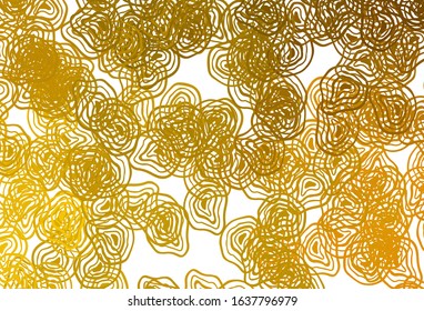 Light Yellow vector template with lines. A circumflex abstract illustration with gradient. Brand new design for your ads, poster, banner.