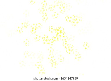 Light Yellow vector template with math simbols. Colored mathematic signs with gradient on white background. Pattern for school, grammar websites.