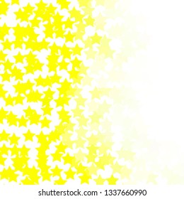 Light Yellow vector template with neon stars. Shining colorful illustration with small and big stars. Pattern for new year ad, booklets.