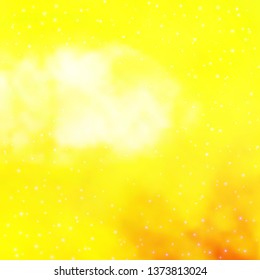 Light Yellow vector template with neon stars. Modern geometric abstract illustration with stars. Theme for cell phones.