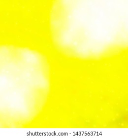 Light Yellow vector template with neon stars. Modern geometric abstract illustration with stars. Theme for cell phones.