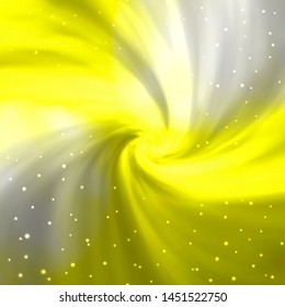 Light Yellow vector template with neon stars. Blur decorative design in simple style with stars. Theme for cell phones.