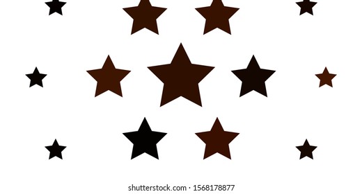 Light Yellow vector template with neon stars. Modern geometric abstract illustration with stars. Best design for your ad, poster, banner.
