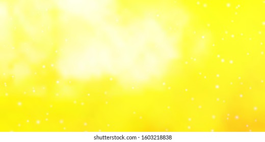 Light Yellow vector template with neon stars. Modern geometric abstract illustration with stars. Pattern for wrapping gifts.