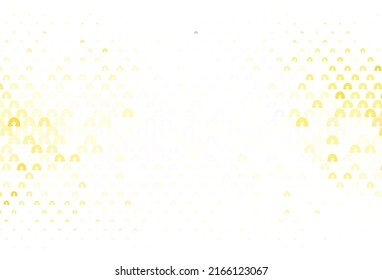 Light Yellow vector template with rainbow signs. Decorative illustration with rainbow, cloud shapes. Sample for your child design.