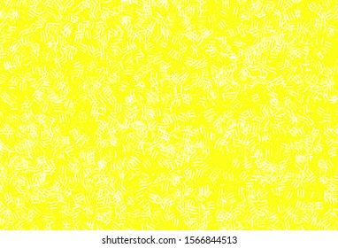 Light Yellow vector template with repeated sticks, dots. Shining colored illustration with sharp stripes. Best design for your ad, poster, banner.