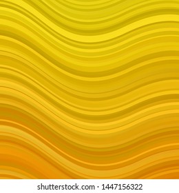 Light Yellow vector template with wry lines. Colorful geometric sample with gradient curves.  Template for your UI design.