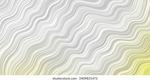 Plantilla de vector amarillo claro con líneas irregulares. Ilustración abstracta con arcos de gradiente. Diseño inteligente para sus promociones.
