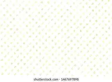 Light Yellow vector texture with ABC characters. Colored alphabet signs with gradient on white background. Pattern for booklets, leaflets of education.