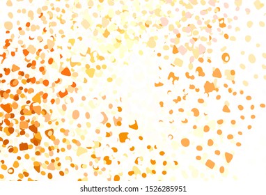 Light Yellow vector texture with abstract forms. Colorful chaotic forms with gradient in modern style. Modern design for your business card.