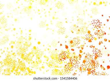 Light Yellow vector texture with abstract forms. Decorative design in abstract style with random forms. Best smart design for your business.