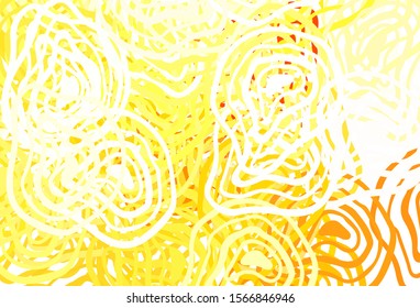 Light Yellow vector texture with abstract forms. Decorative design in abstract style with random forms. Elegant design for wallpapers.