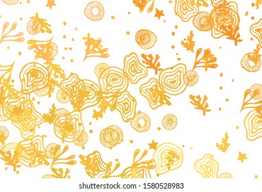 Light Yellow vector texture with abstract forms. Modern abstract illustration with colorful random forms. Simple design for your web site.