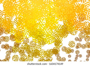 Light Yellow vector texture with abstract forms. Illustration with colorful gradient shapes in abstract style. Best smart design for your business.