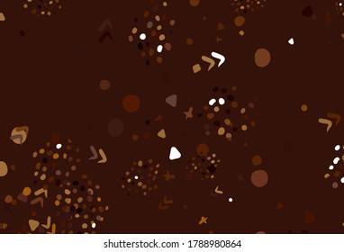 Light Yellow vector texture with abstract forms. Decorative design in abstract style with random forms. Best smart design for your business.