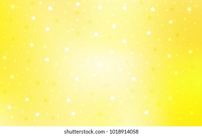 Light Yellow vector texture with beautiful stars. Glitter abstract illustration with colored stars. Best design for your ad, poster, banner.