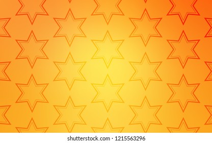 Light Yellow vector texture with beautiful stars. Modern geometrical abstract illustration with stars. Template for sell phone backgrounds.