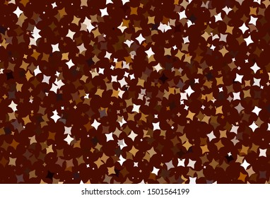 Light Yellow vector texture with beautiful stars. Glitter abstract illustration with colored stars. Best design for your ad, poster, banner.
