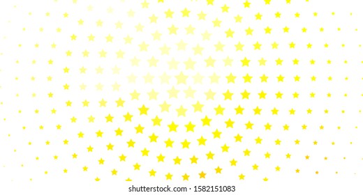 Light Yellow vector texture with beautiful stars. Colorful illustration with abstract gradient stars. Design for your business promotion.