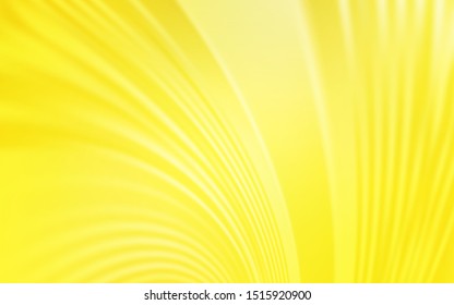 Light Yellow vector texture with bent lines. Colorful illustration in abstract style with gradient. Brand new design for your ads, poster, banner.