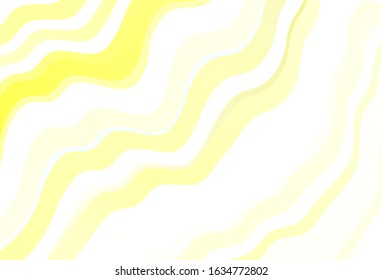 Light Yellow vector texture with bent lines. Colorful illustration in simple style with gradient. A new texture for your  ad, booklets, leaflets.