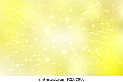 Light Yellow vector texture with birthday confetti. Blurred decorative design in anniversary style with confetti. The pattern can be used for new year ad, booklets.