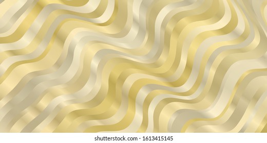 Light Yellow vector texture with circular arc. Colorful geometric sample with gradient curves.  Pattern for websites, landing pages.