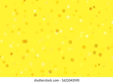 Light Yellow vector texture with colored snowflakes. Modern geometrical abstract illustration with snowflakes. New year design for poster, banner.