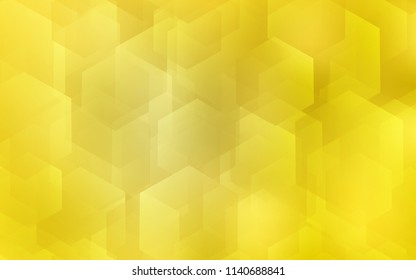 Light Yellow vector texture with colorful hexagons. Abstract illustration with colorful hexagons. Pattern for texture of wallpapers.