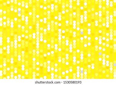 Light Yellow vector texture with colorful hexagons. Illustration of colored hexagons on blur surface. Design for your business advert.