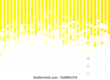 Light Yellow vector texture with colorful hexagons. Illustration of colored hexagons on blur surface. Design for your business advert.