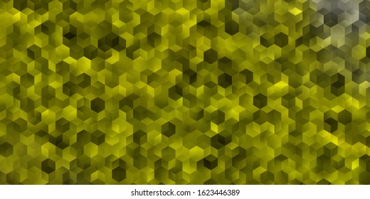 Light Yellow vector texture with colorful hexagons. Blur background with colorful hexagons. Pattern for landing pages.